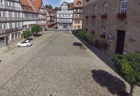 Multicopter über Marktplatz Spangenberg_1