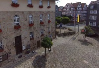 Multicopter über Marktplatz Spangenberg_3